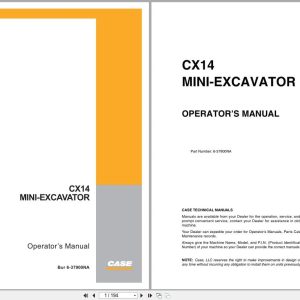 Case Excavator CX14 Operators Manual 6 37900NA (1)