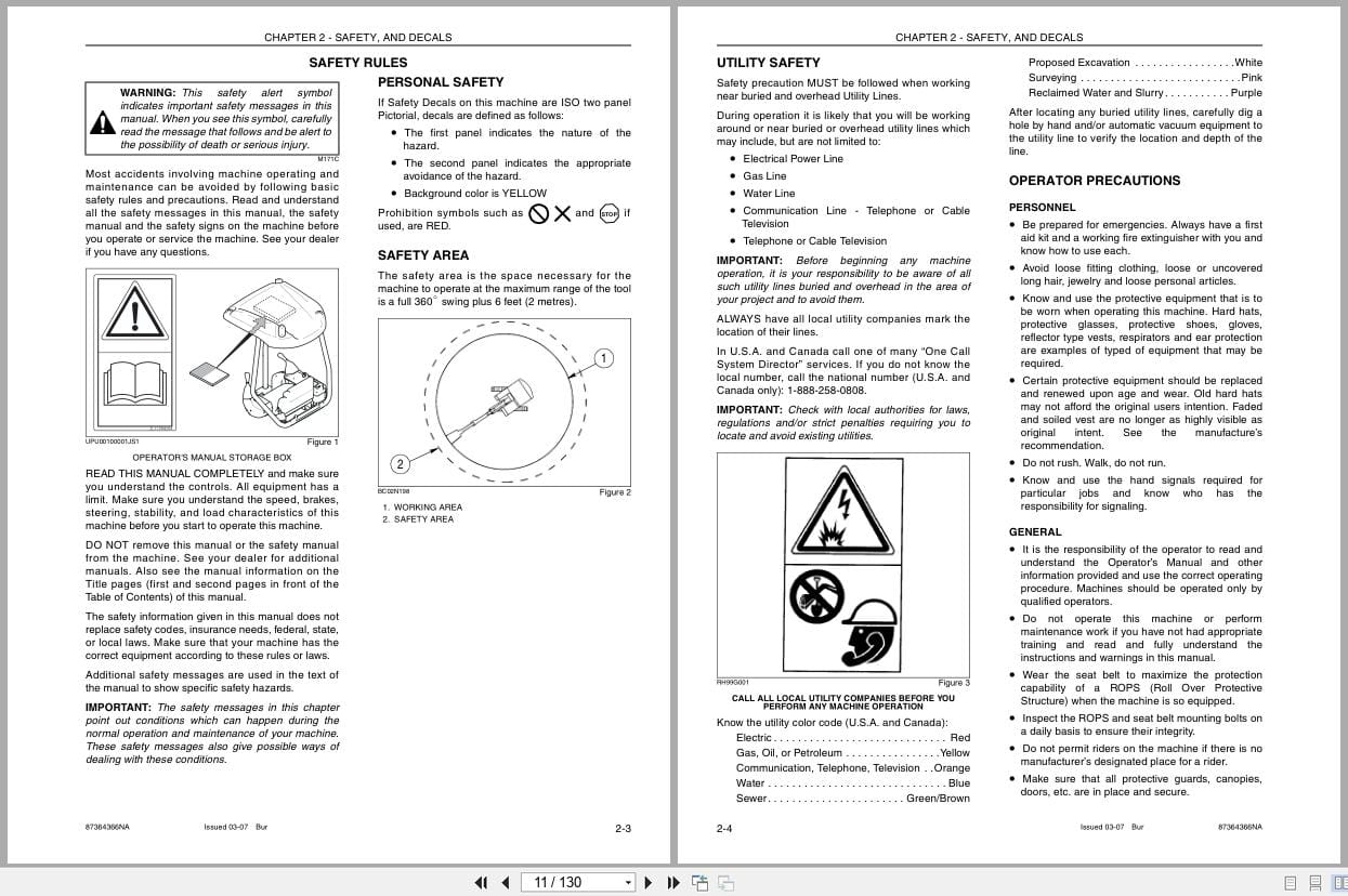 Case Excavator CX17B Operators Manual 87364366 (2)