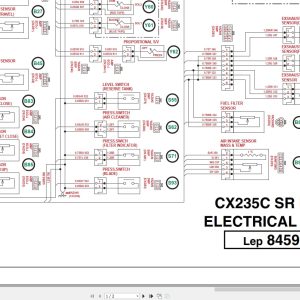 Case Excavator CX235C SR Electrical Schematic 84591419NA (1)
