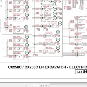 Case Excavator CX250C CX250C LR Electrical Schematic 84392019CEN (1)
