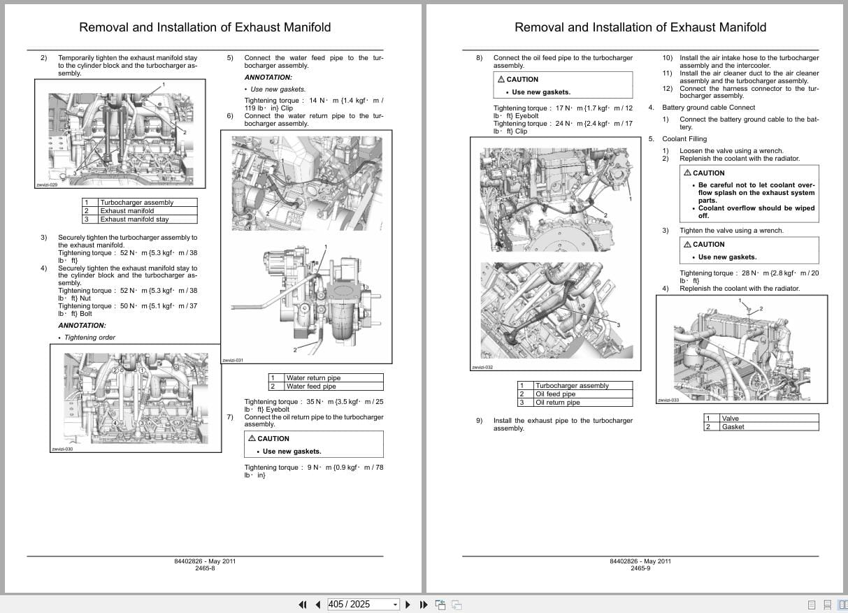Case Excavator CX250C CX250CLR Tier 4 Service Manual 84402826 (2)