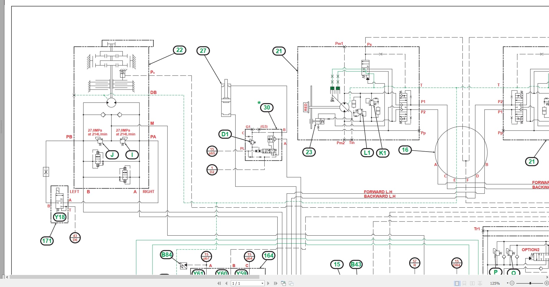 Case Excavator CX250C LR Hydraulic Schematic 84513742EN (2)