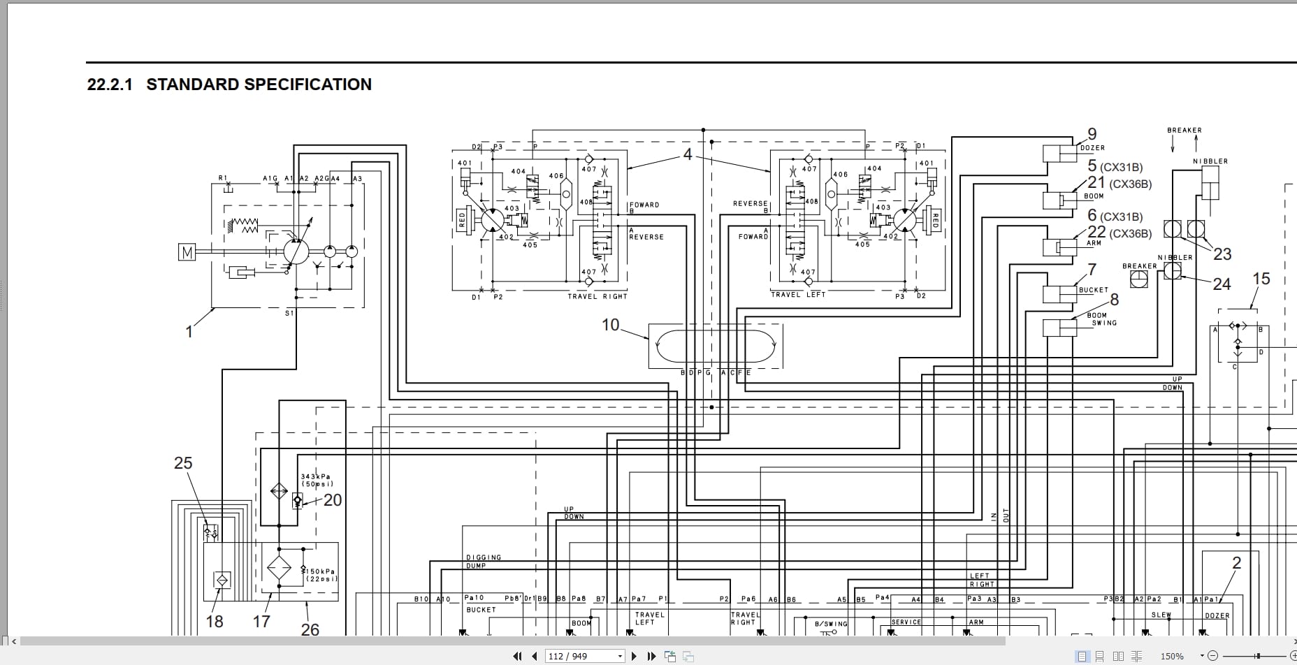 Case Excavator CX31B CX36B Service Manual S5PW0032E02 (3)