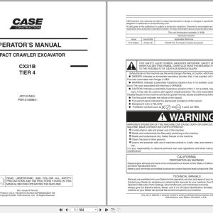 Case Excavator CX31B Tier 4 Operators Manual S2PW00035ZE01NA (1)