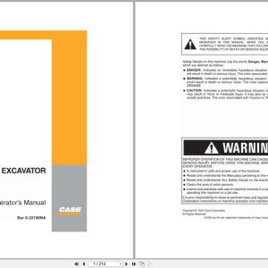 Case Excavator CX330 Operators Manual 6 33740NA (1)