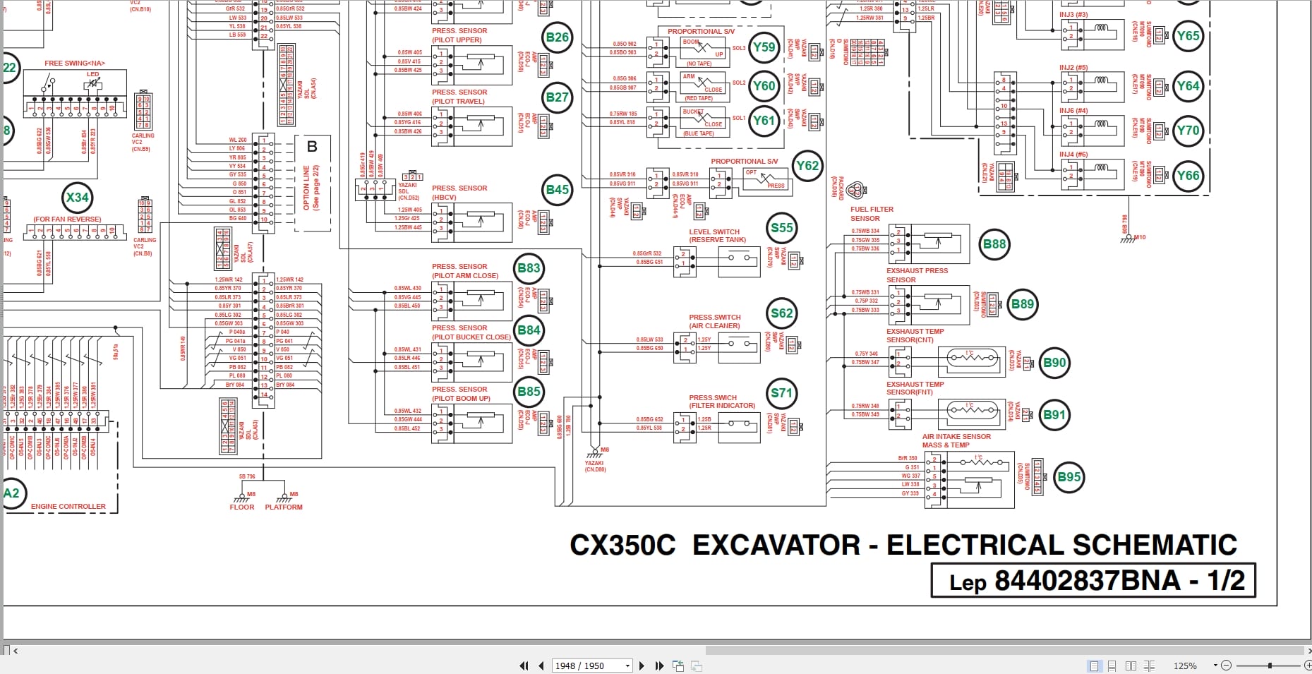 Case Excavator CX350C Tier 4 Service Manual 84402832 (3)