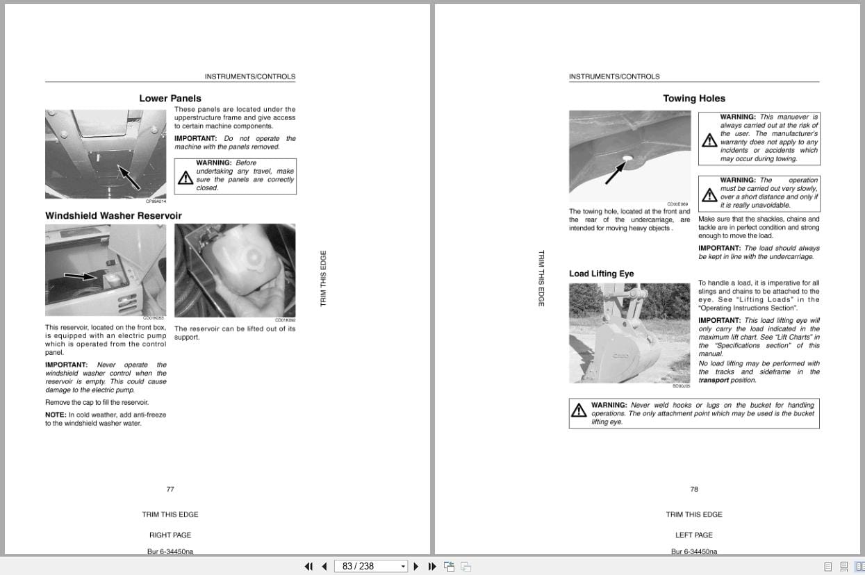 Case Excavator CX460 Operators Manual 6 34450na (2)