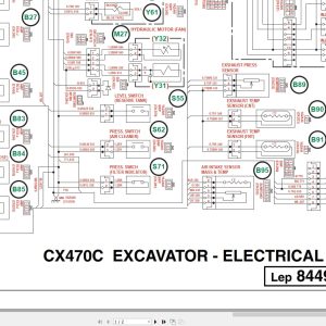 Case Excavator CX470C Electrical Schematic 84499647EN (1)