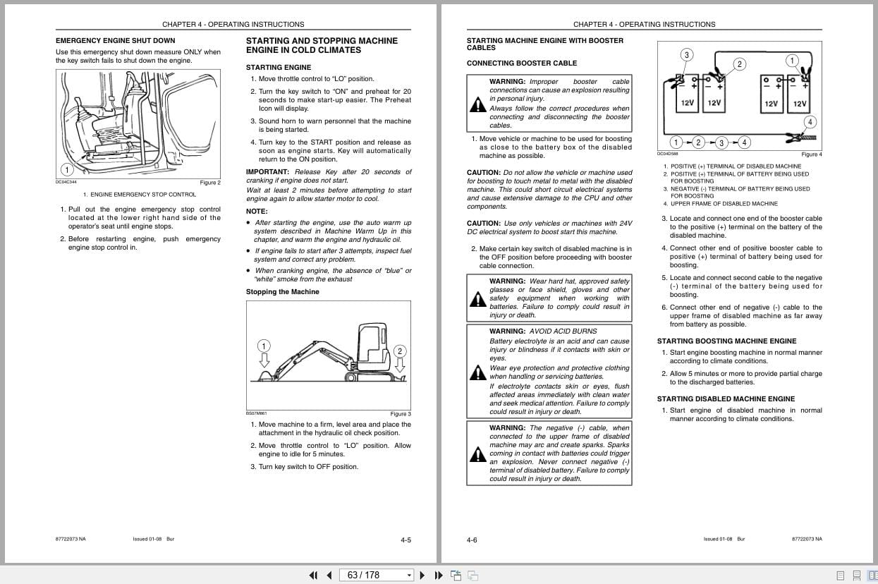 Case Excavator CX50B Tier 4 Operators Manual 87722073NA (2)