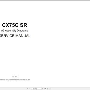 Case Excavator CX75C SR A3 Assembly Diagram Service Manual 53714034 0EN (1)