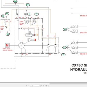 Case Excavator CX75C SR Hydraulic Schematic 26185978 0EN (1)
