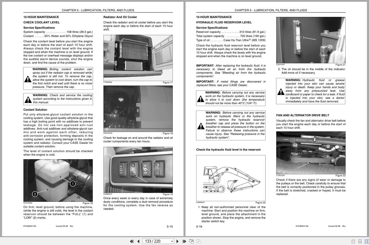 Case Excavator CX800B Tier 3 Operators Manual 87538934 (2)