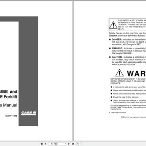 Case Forklift 584E 585E 586E Operators Manual 9 11046 (1)