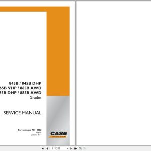 Case Grader 845B to 885BAWD Service Manual 71114392 (1)