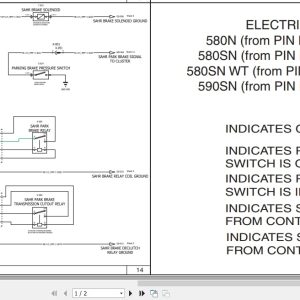 Case Loader 580N 580SN 580SNWT 590SN Electrical Schematic 84582771 (1)