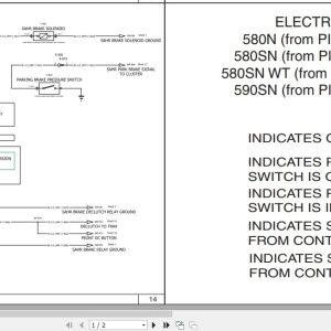 Case Loader 580N 580SN 580SNWT 590SN Electrical Schematic 84582774 (1)