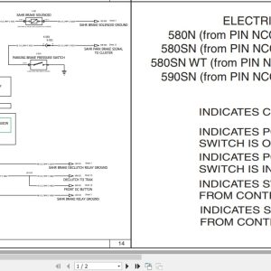 Case Loader 580N 580SN 580SNWT 590SN Electrical Schematic 84582775 (1)