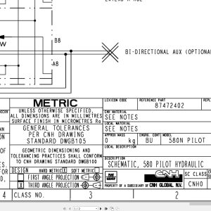 Case Loader 580N Hydraulic Schematic 87472402 (1)