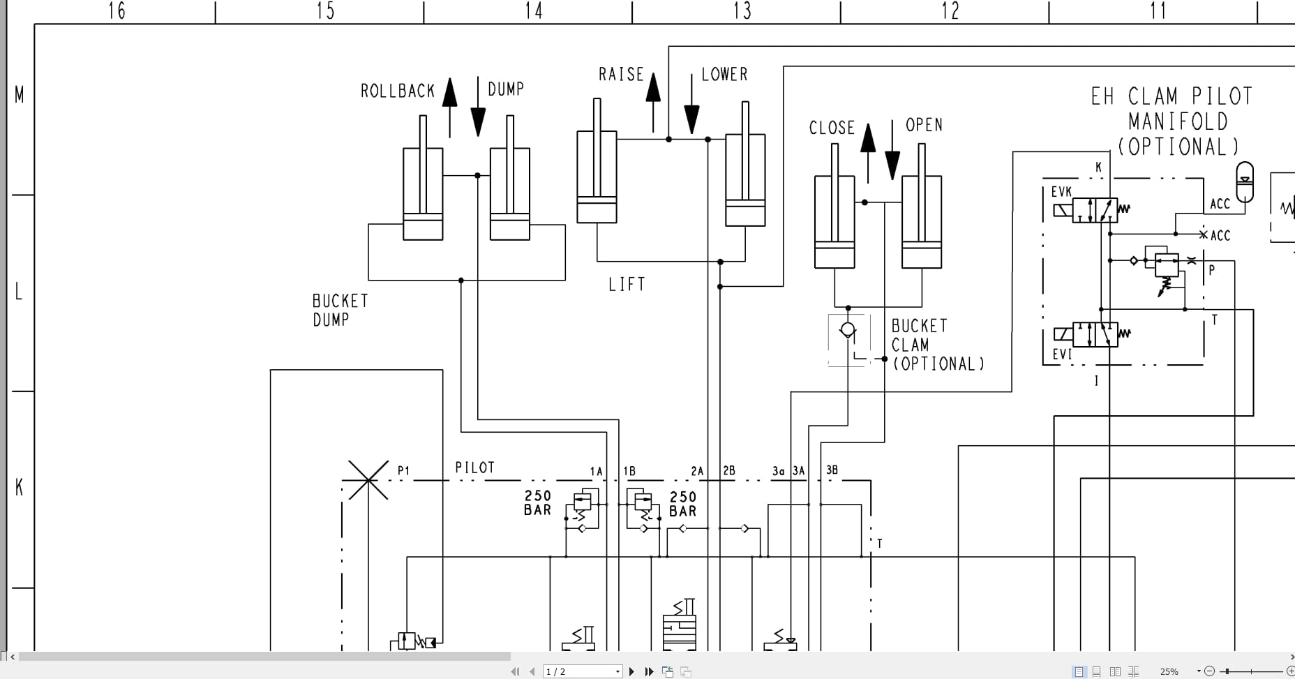 Case Loader 580N Hydraulic Schematic 87472402 (2)