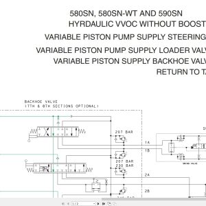 Case Loader 580SN 580SN WT 590SN Hydraulic Schematic RAC84390776 (1)