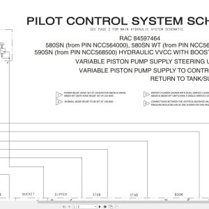 Case Loader 580SN 580SNWT 590SN Hydraulic Schematic RAC84597464 (1)