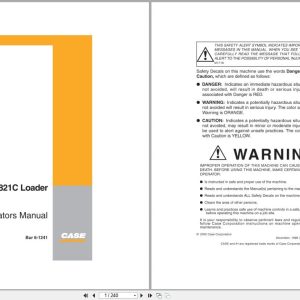 Case Loader 821C Operators Manual 6 1241 (1)