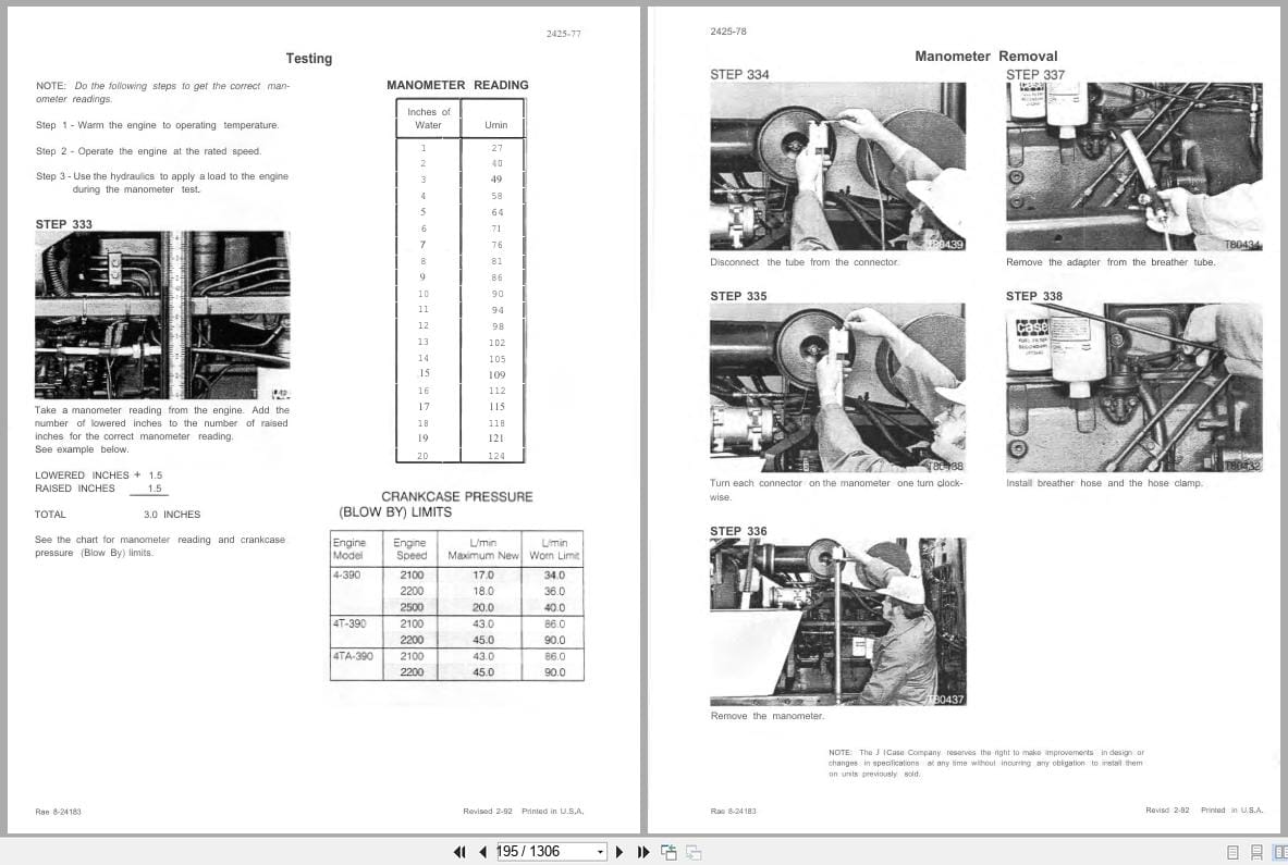 Case Loader Backhoe 580 Super K Service Manual 8 16230 (2)