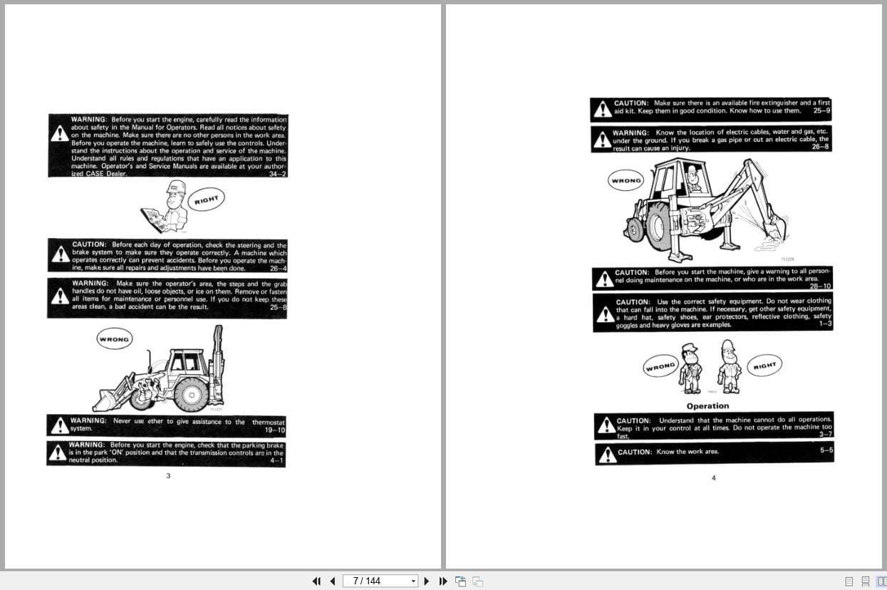 Case Loader Backhoe 580F Operators Manual 9 3611 (2)