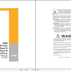 Case Loader Backhoe 580M 580M Turbo 580 Super M 590 Super M Operators Manual 6 20601 (1)