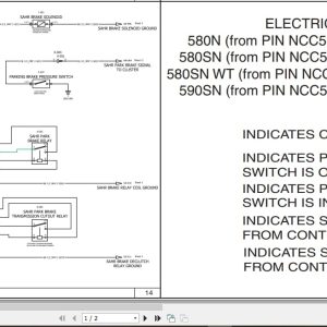 Case Loader Backhoe 580N 580SN 580SNWT 590SN Electrical Schematic 84582772 (1)