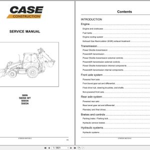 Case Loader Backhoe 580N 580SN 580SNWT 590SN Service Manual 47365539 2012 (1)
