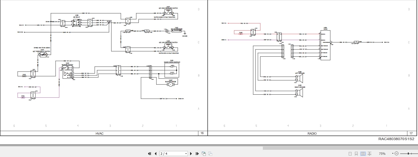 Case Loader Backhoe 580N 580SN 580SNWT 590SN Tier 4B Electrical Schematic RAC48038070 (2)