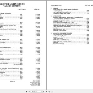Case Loader Backhoe 580SE Service Manual 8 41701 (1)