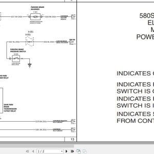 Case Loader Backhoe 580SN 580SN WT 590SN Electrical Schematic RAC84470424 (1)