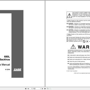 Case Loader Backhoe 680L Operators Manual 9 12791 (1)