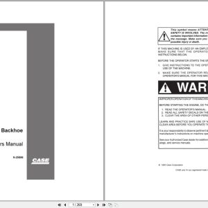 Case Loader Backhoe L Series Operators Manual 9 25886 (1)