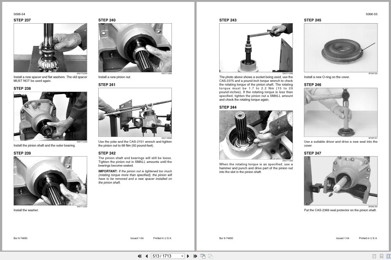 Case Loader Backhoe M Series 2 Service Manual 6 74432 (2)