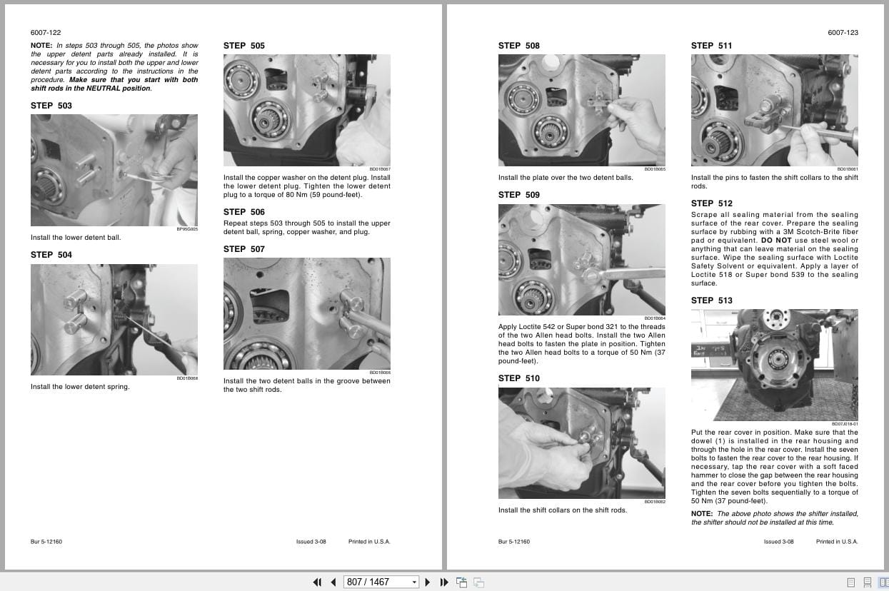 Case Loader Backhoe M Series 3 Service Manual 87728449 (2)