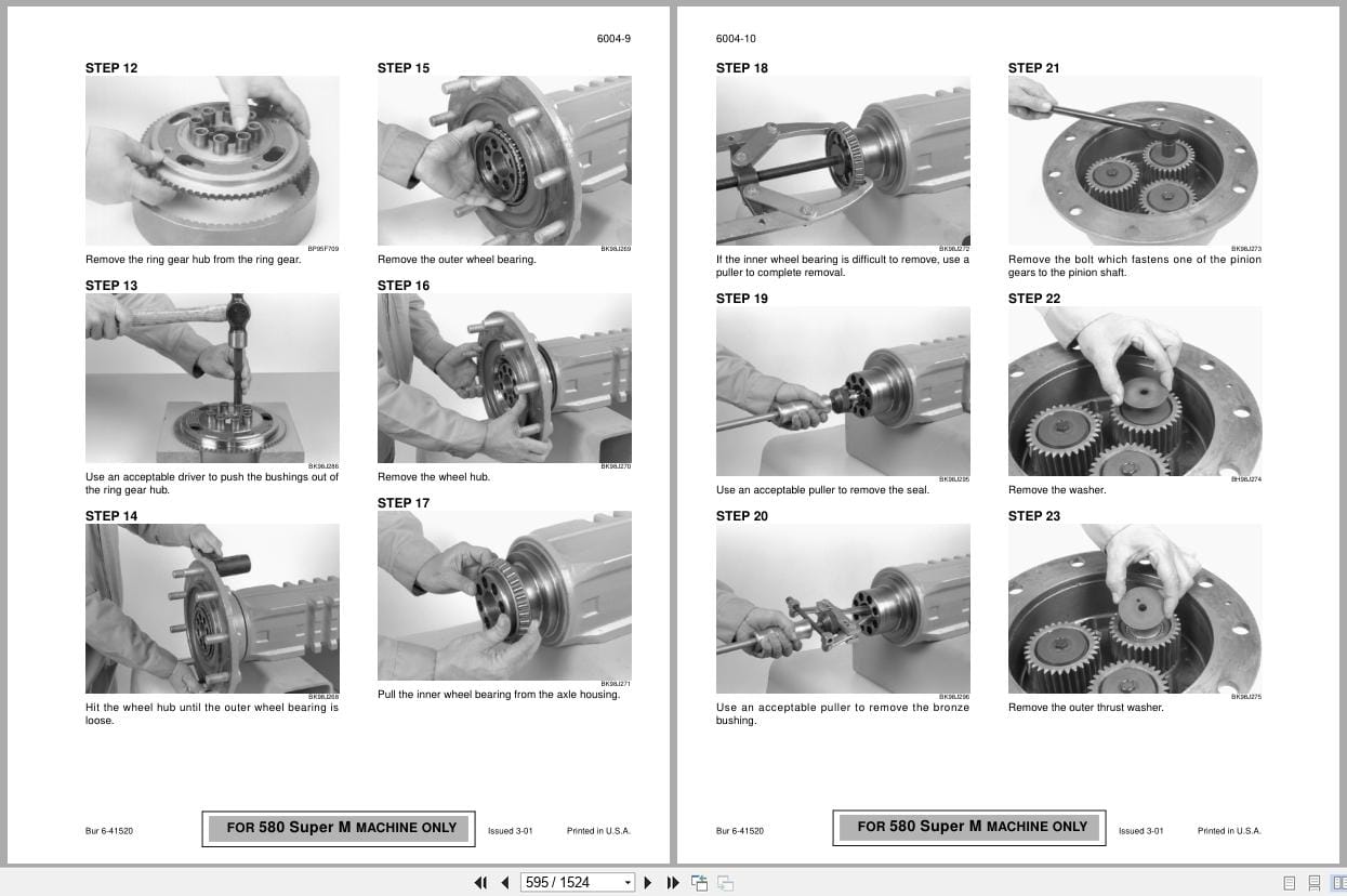 Case Loader Backhoe M Series Service Manual 6 41490 (2)