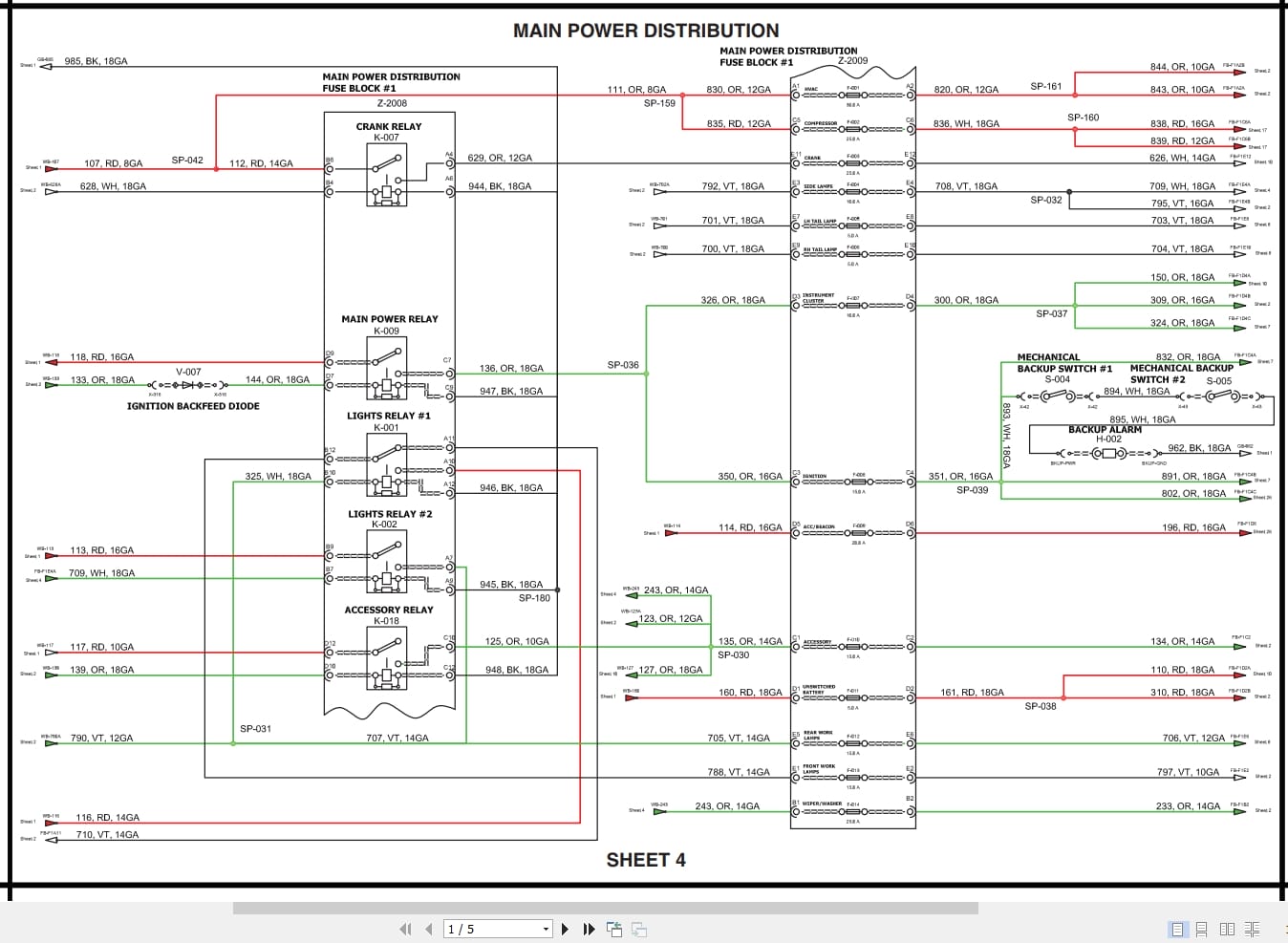 Case Loader SR130 to SV300 Electrical Schematic 84526336 (1)