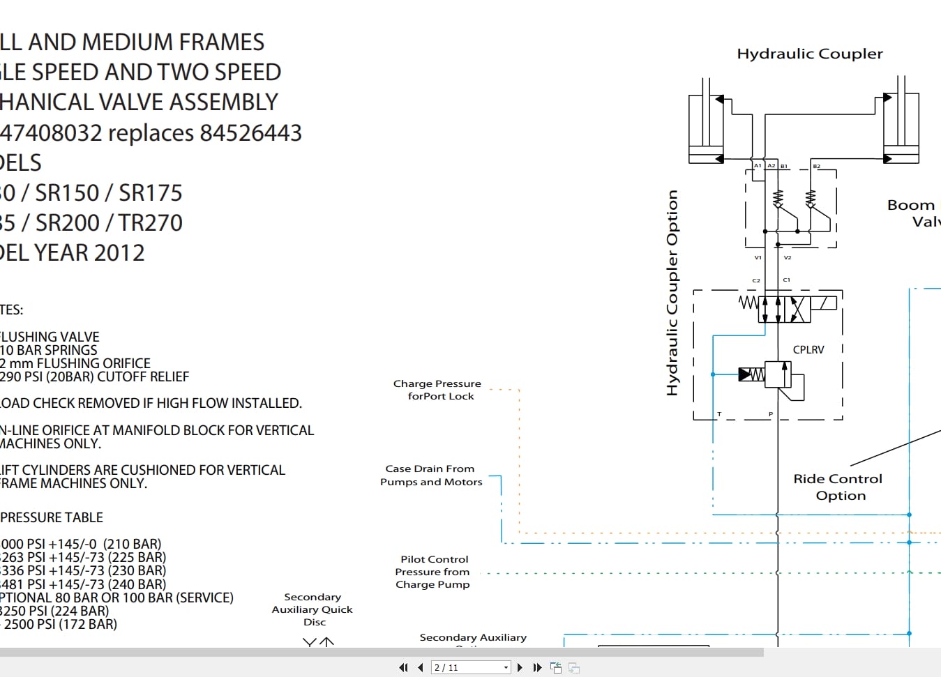Case Loader SR130 to TR270 Hydraulic Schematic RAC47408032 (1)