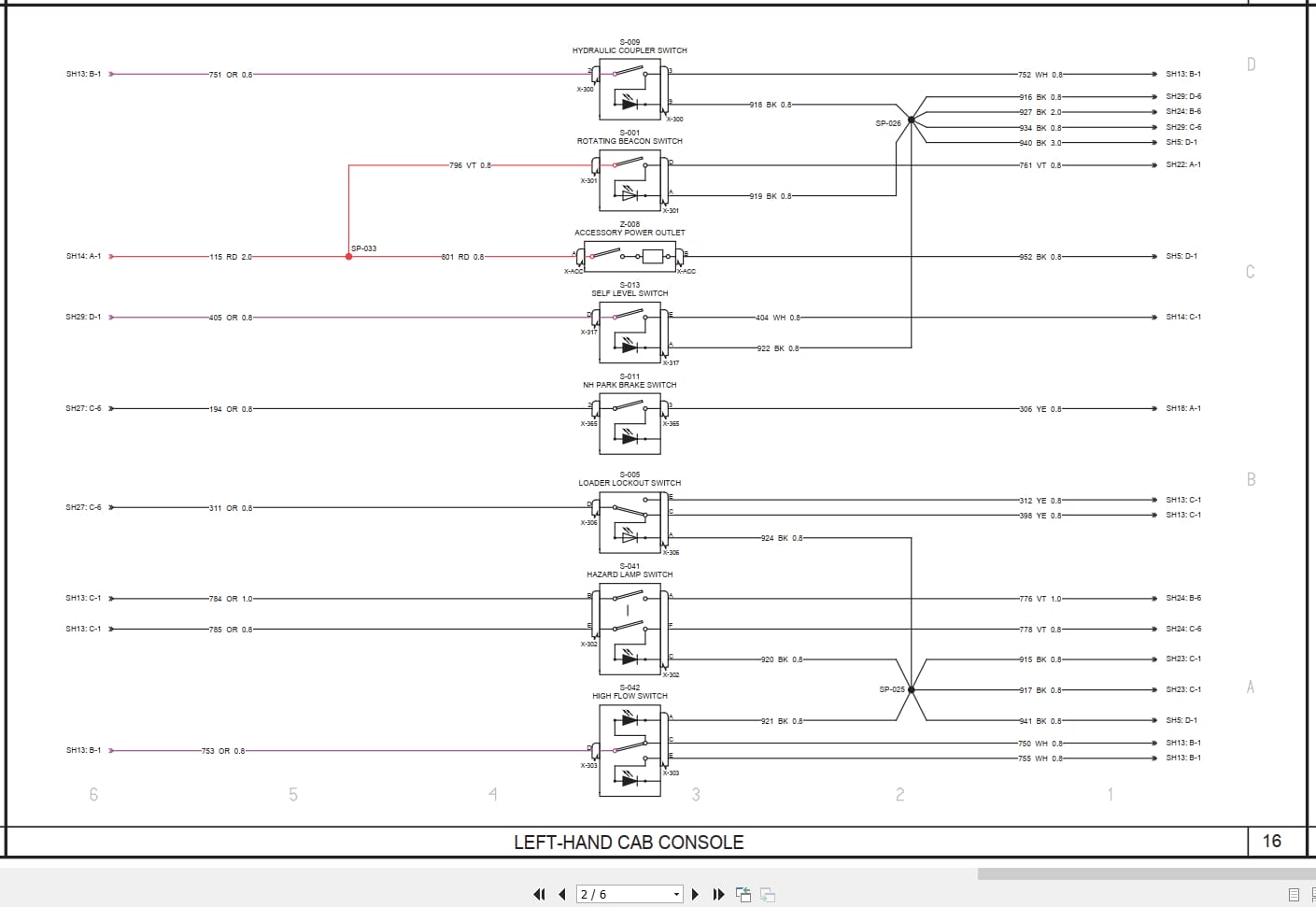 Case Loader TR270 to SV280 Electrical Schematic RAC48144044 (2)