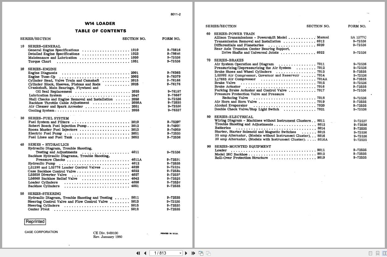 Case Loader W14 Service Manual 8011 2 (1)