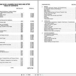 Case Loader W14 W14H W14FL Service Manual 8 41980 (1)