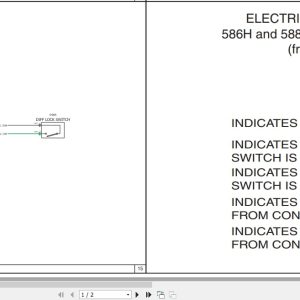 Case Rough Terrain Forklift 586H 588H Electrical Schematic 47388793 (1)
