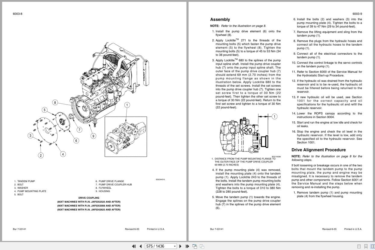 Case Skid Steer Loader 85XT 90XT 95XT Service Manual 7 52254 (2)