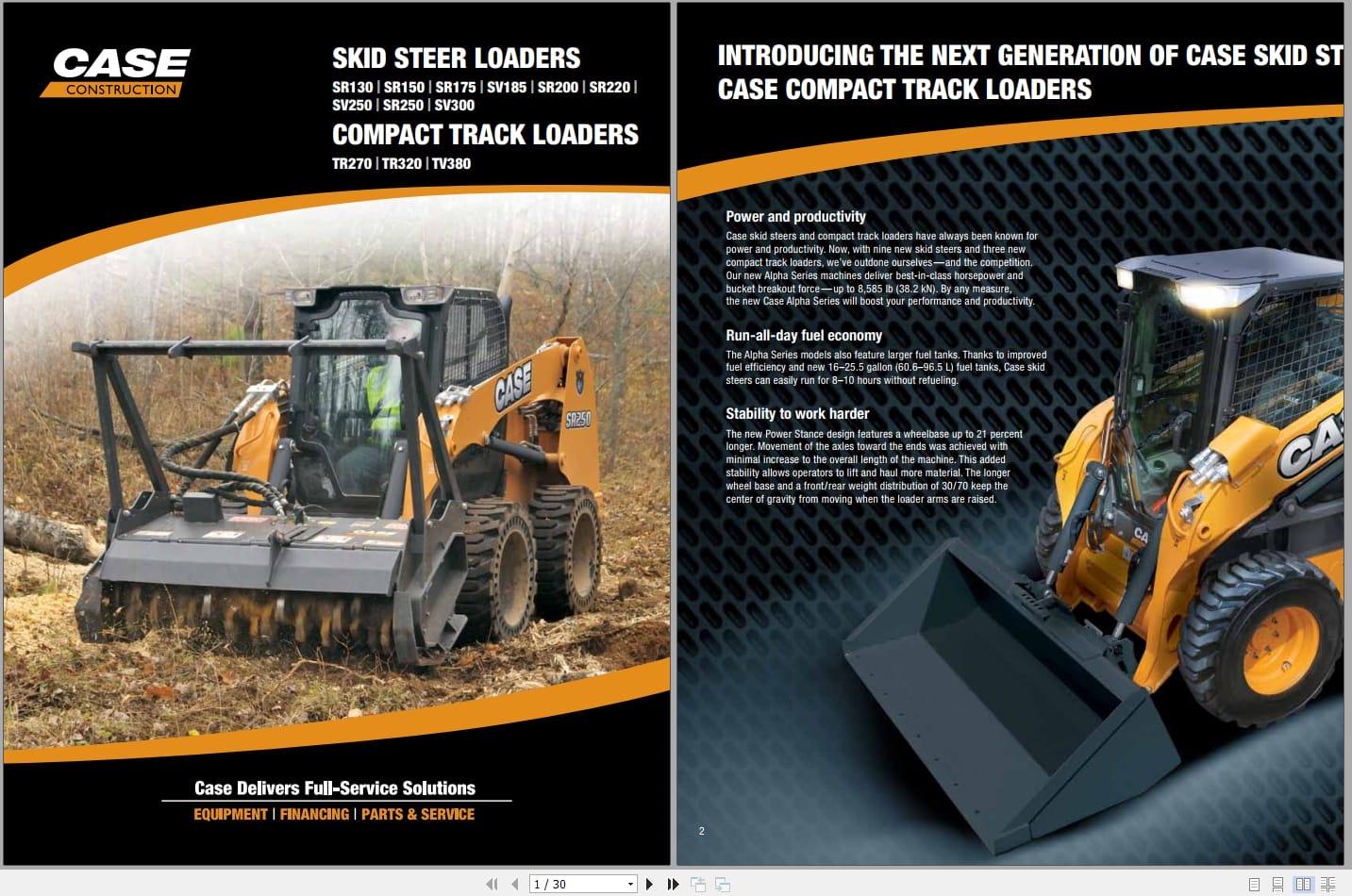 Case Skid Steer Loader SR130 to TR320 TV380 Service Manual (1)