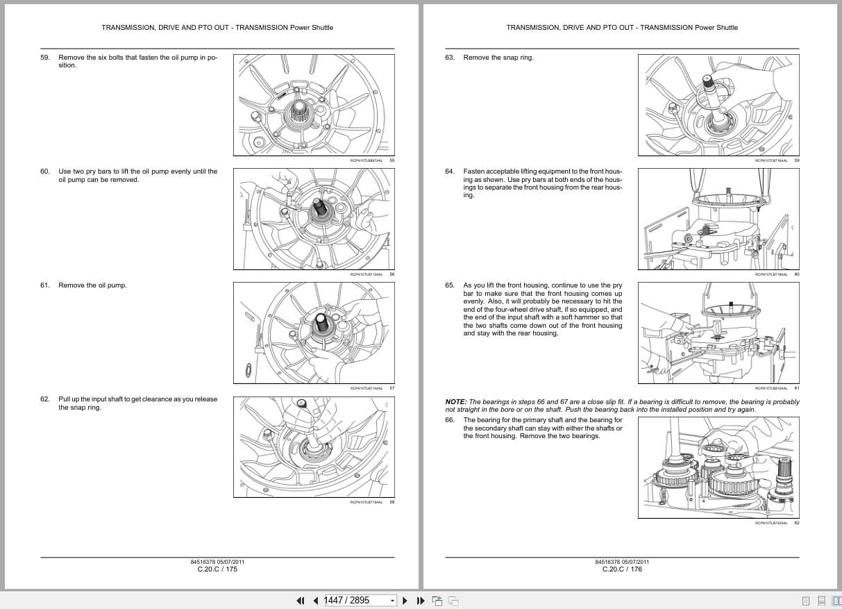 Case Tractor Loader Backhoe 580N 580SN WT 580SN 590SN Service Manual 84516378 (2)