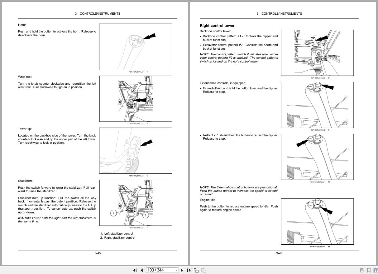 Case Tractor Loader Backhoe 580N to 590SN Tier 4 Operators Manual 47492940 2013 (2)