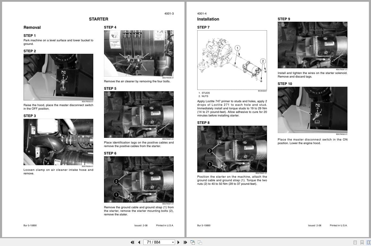 Case Wheel Loader 521E Tier 3 Service Manual 84243970 (2)